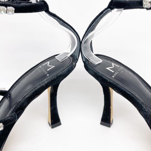 Marc Fisher Women's Black Dezzi Square Toe Stiletto Heeled Sandal Size 6M - Picture 12 of 12